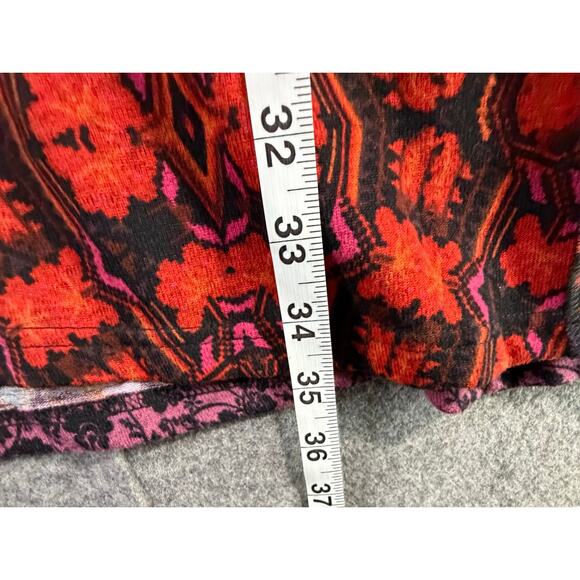 Sacred Threads Tunic Top M Black Orange Patchwork Festival Art To Wear Lagenlook - Picture 9 of 16